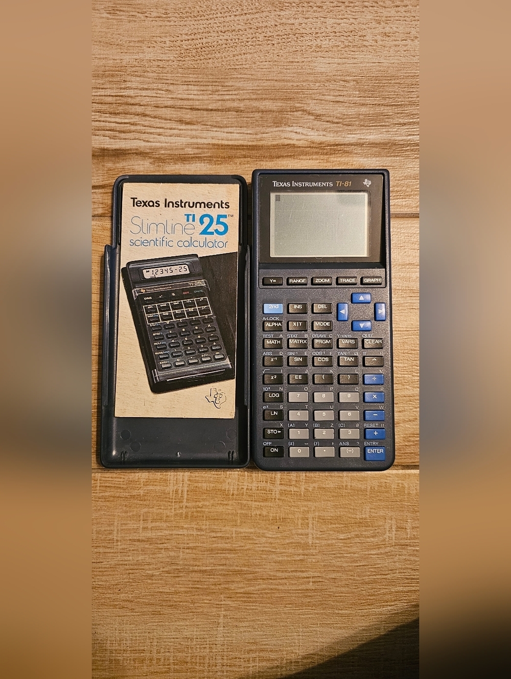 Vintage Texas Instruments TI-81 Graphing Calculator w/ TI-25 Manual & Case